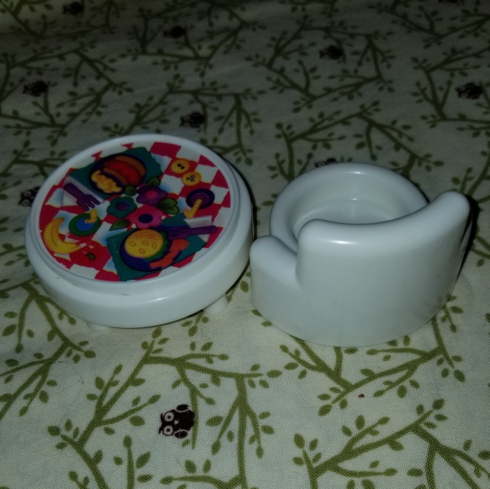 Little People White Dining Table Chair Sweet Sounds Home House - Picture 2 of 4